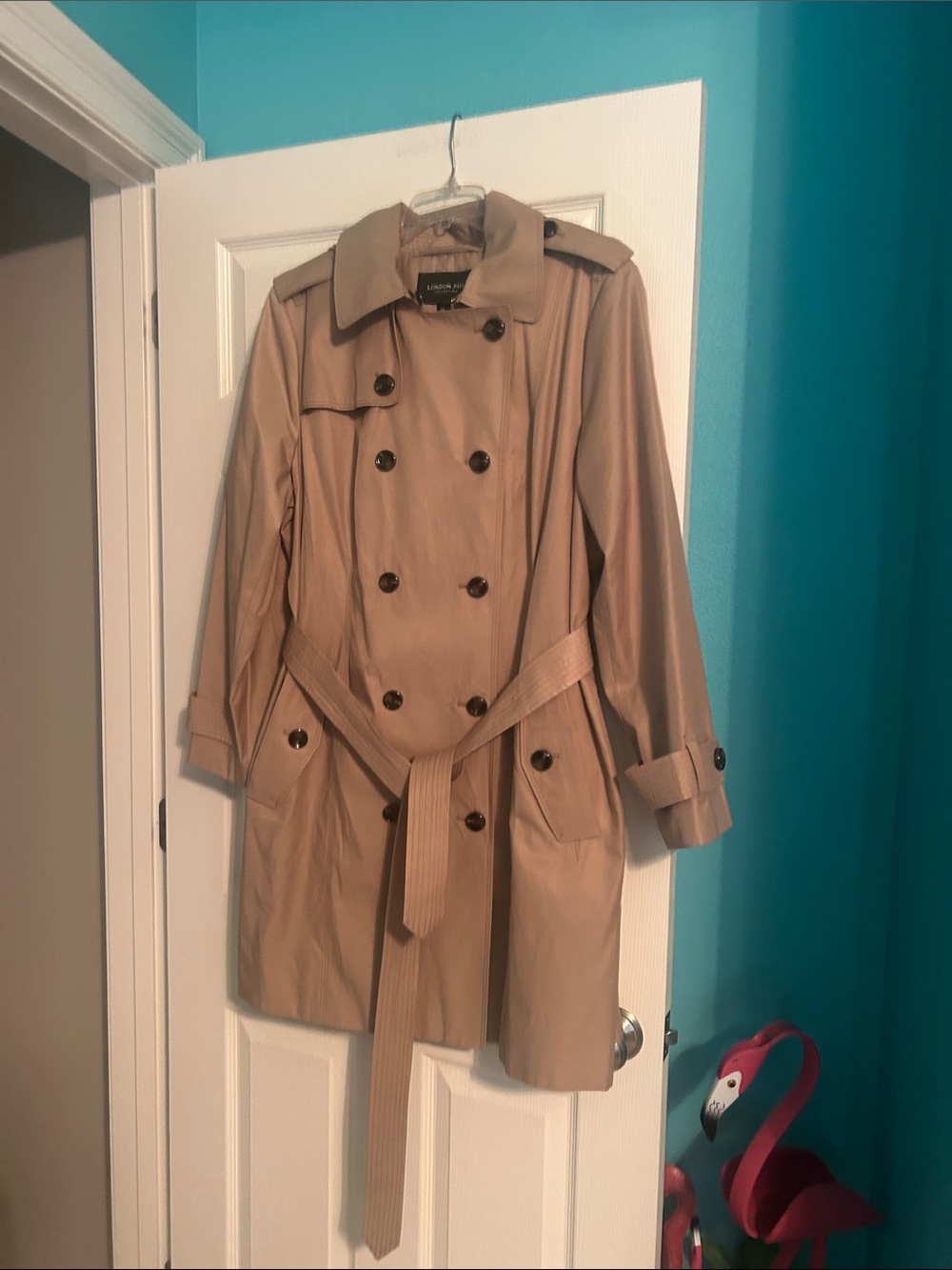 NWOT London Fog Beige Double-Breasted Trench Coat
